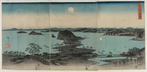 Eight Views of Kanazawa at Night, by Utagawa Hiroshige