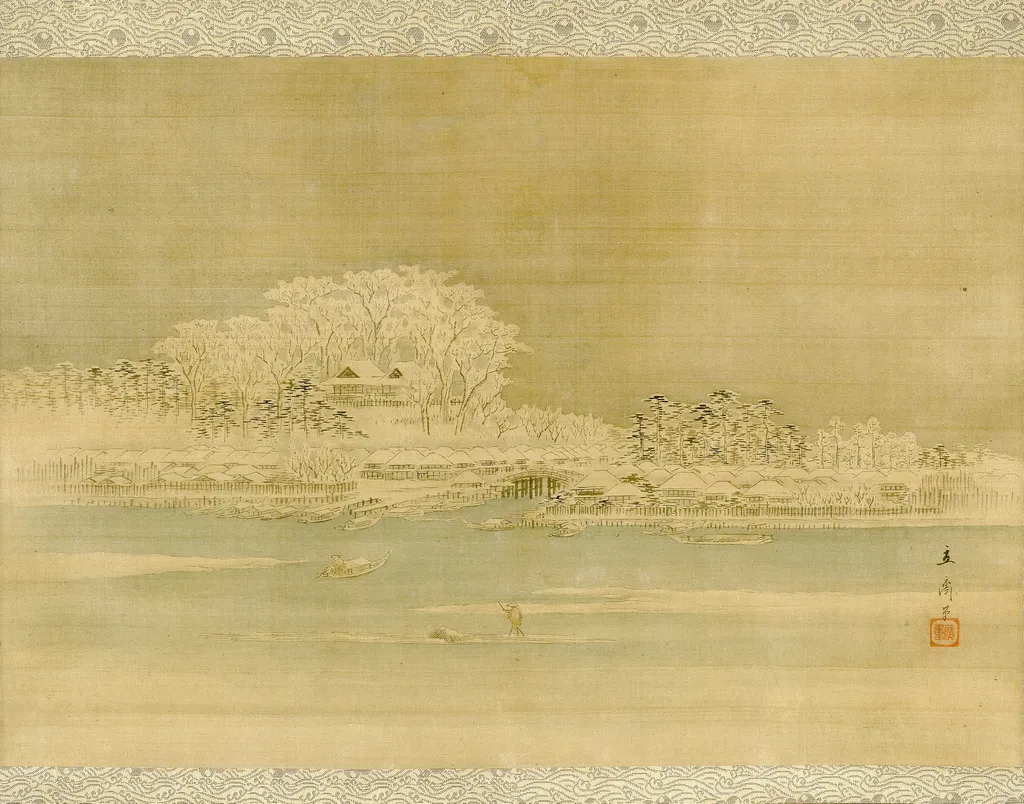 Matsuchiyama on the Sumida River, by Utagawa Hiroshige, unspecified, 1849