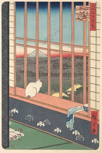 名所江戸百景  浅草田圃酉の町詣|Revelers Returned from the Tori no Machi Festival at Asakusa, from the series One Hundred Famous Views of Edo, by Utagawa Hiroshige, 1857
