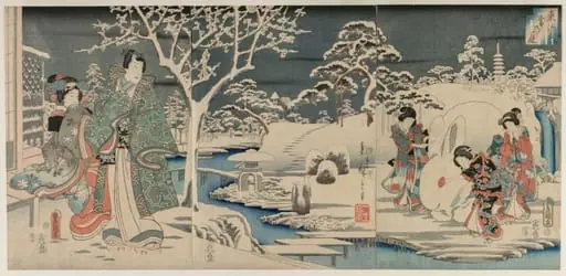 The Snowy Garden, by Utagawa Hiroshige