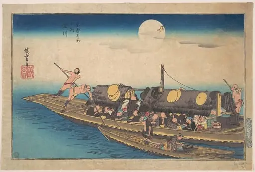 京都名所之内 淀川|Yodogawa, by Utagawa Hiroshige