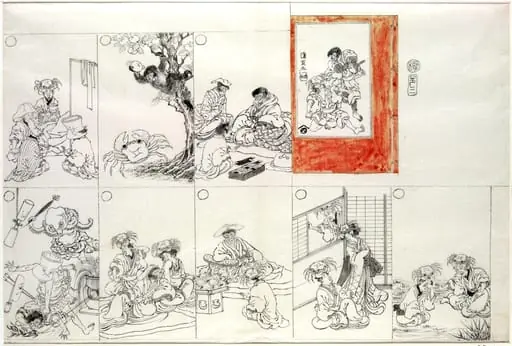 Battle of the Monkey and the Crab, by Utagawa Kuninao