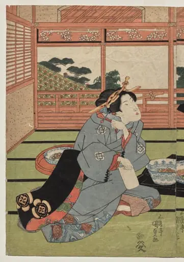 A View of the Large New Room at Sakurai, by Utagawa Kunisada