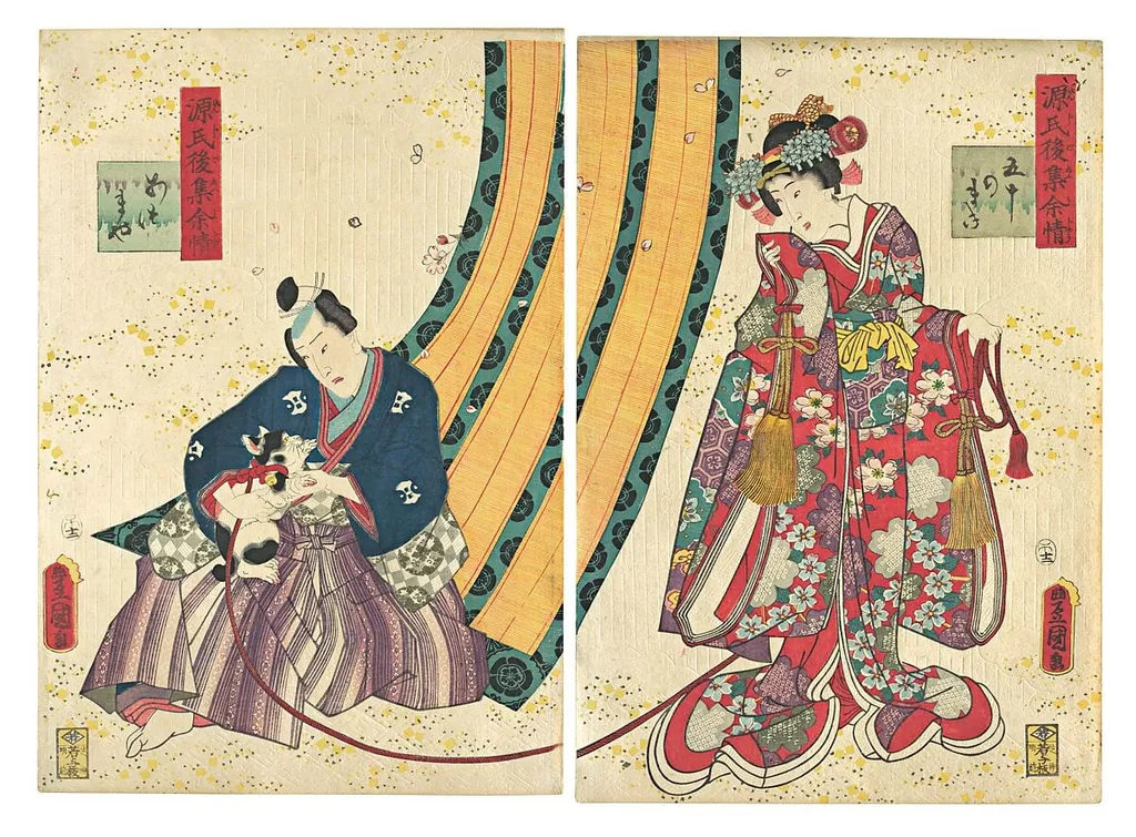 歌川国貞(三代歌川豊国)画 「源氏後集余情 五十のまき, by Utagawa Kunisada, ink, 1858