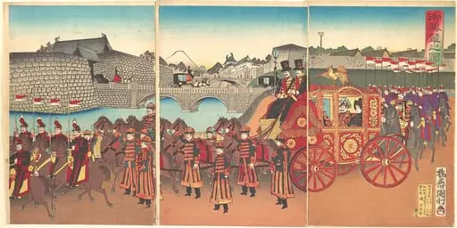 Go Horen no zu|View of the Imperial Carriage, by Utagawa Kunitoshi