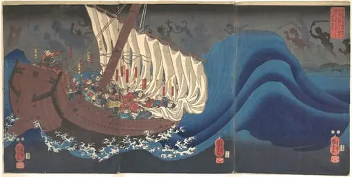 歌川国芳画 「大物の浦平家の亡霊」|Ghosts of the Taira at Daimotsu Bay, by Utagawa Kuniyoshi