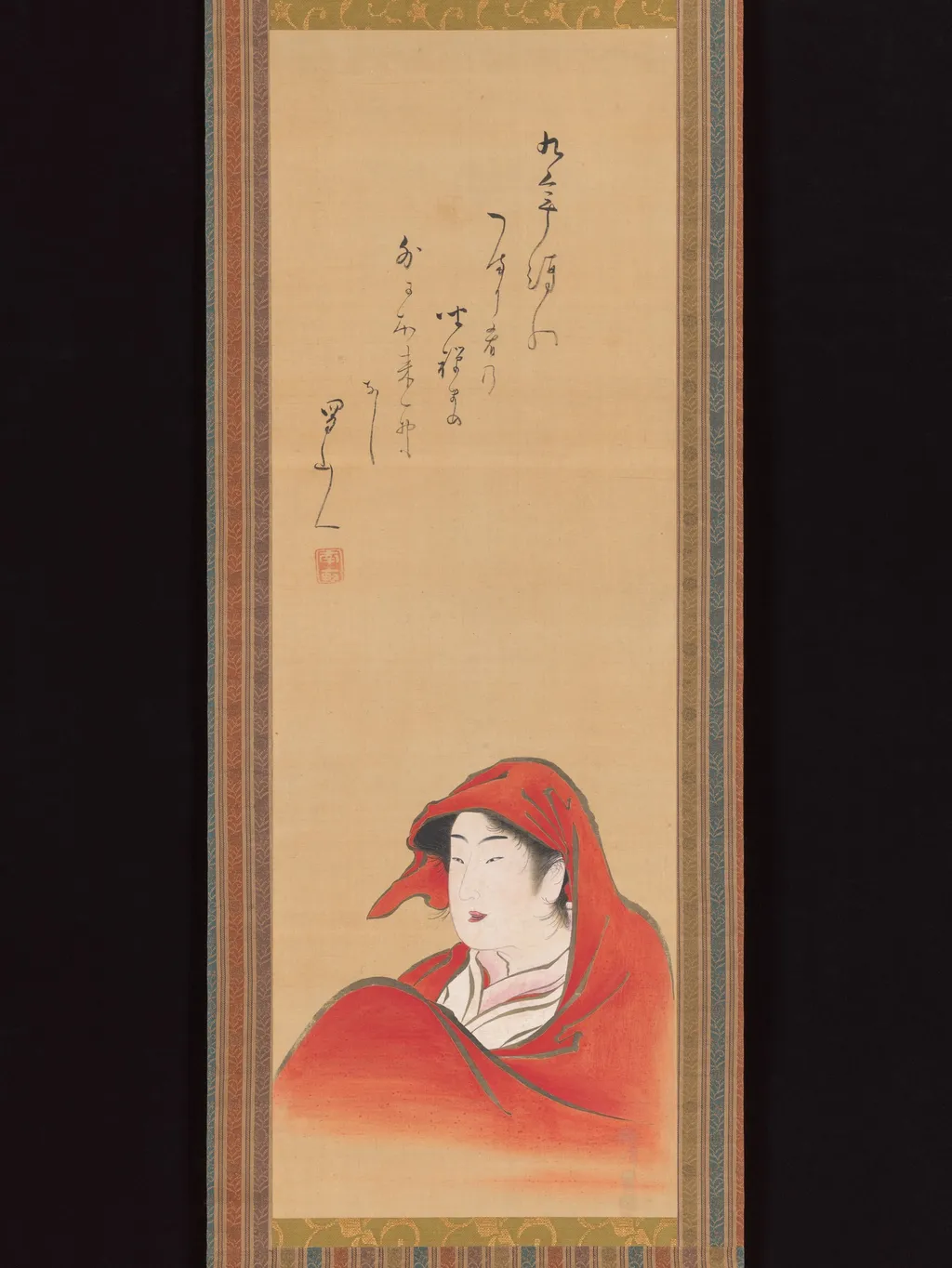 Courtesan as Daruma, by Utagawa Toyoharu, unspecified, 1805