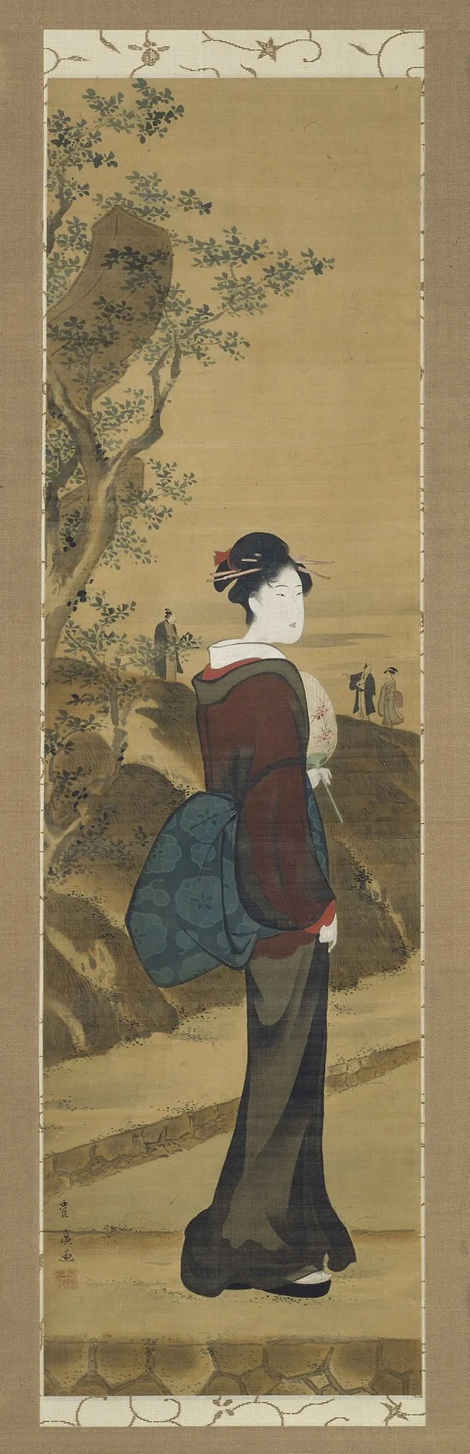 Beauty at the Mimeguri Shrine, by Utagawa Toyohiro, unspecified, 1811