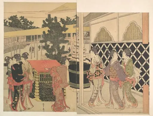 Horinouchi Myōhōji Eho Mairi no Zu|Pilgrimage to Myōhōji in Horinouchi, Edo, by Utagawa Toyohiro