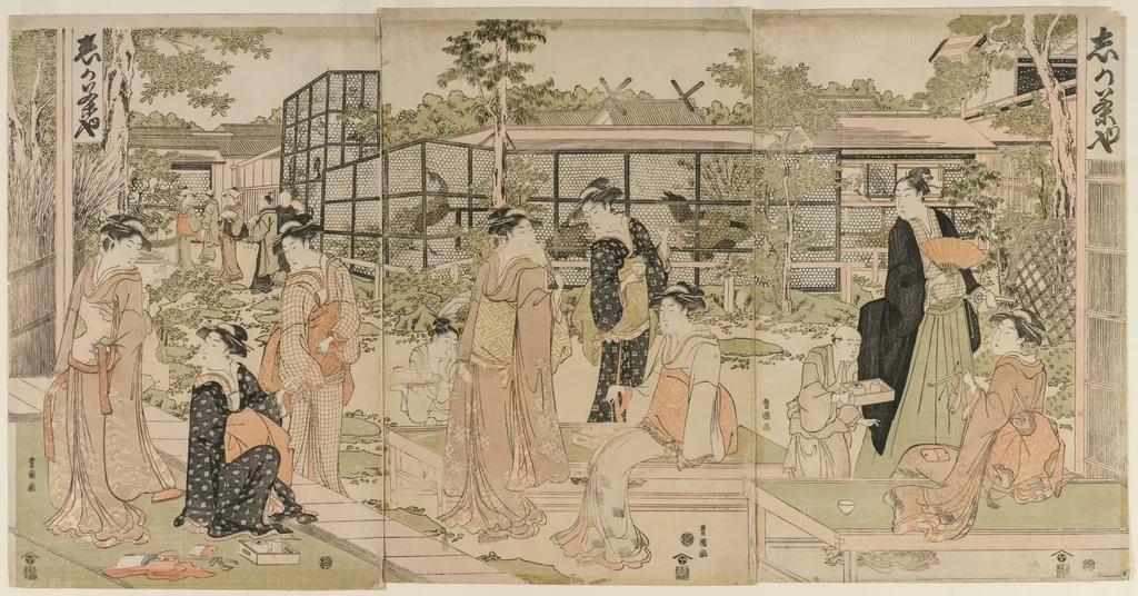 The Shika Teahouse, by Utagawa Toyokuni I, 1794