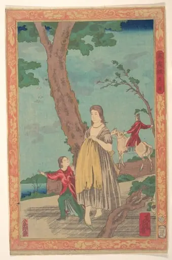 Bijin zu|Beauties, by Utagawa Yoshiiku