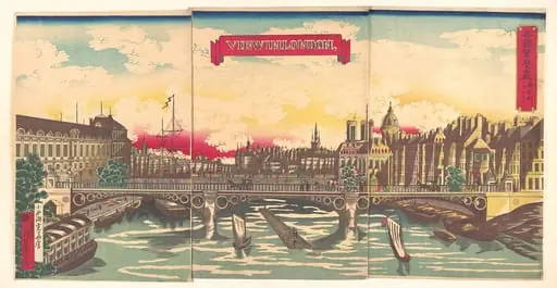 Kak'koku han e sukushi Igirisu Rondon|"View in London," the Prosperity of Countries: London, England, by Utagawa Yoshimori