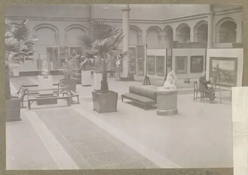 South Kensington Museum, Exhibition of paintings, North Court, north-east corner, by V&A