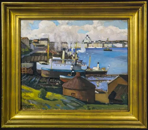 Kaivopuistosta Eteläsatamaan päin, by Väinö Hämäläinen