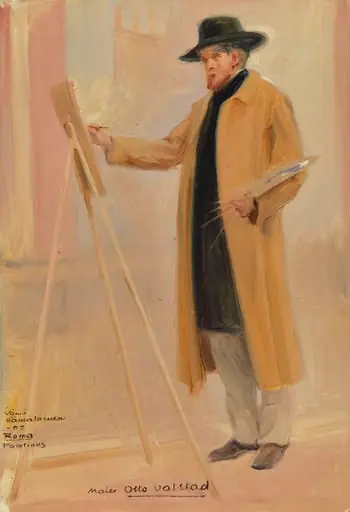 Taidemaalari Otto Valstadin muotokuva, by Väinö Hämäläinen