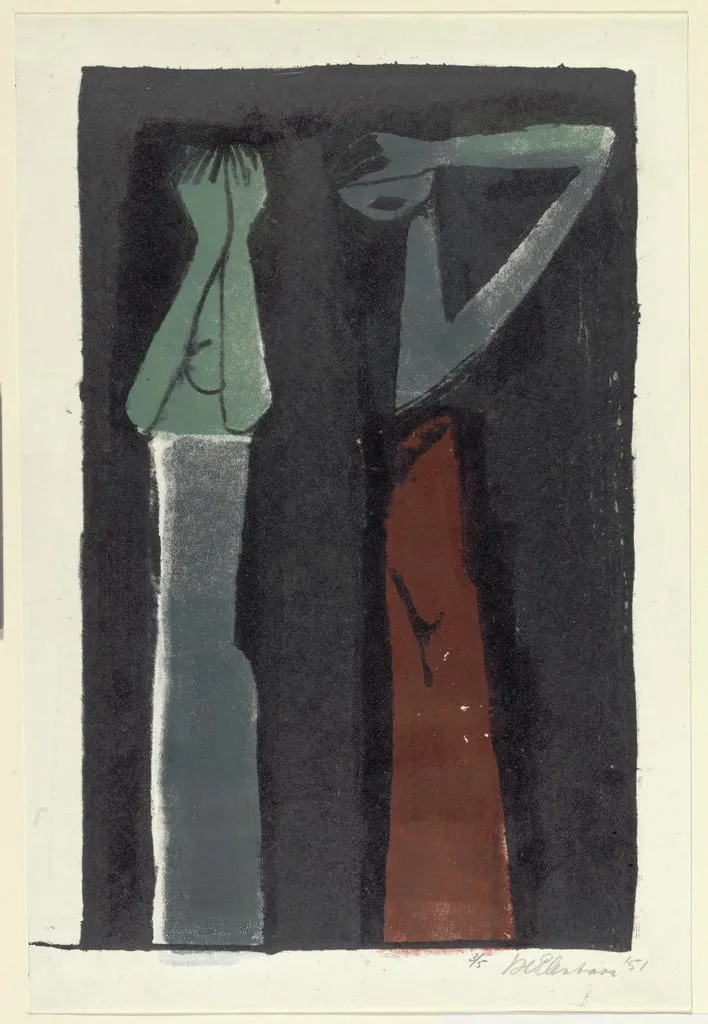 Untitled, by Valdemar H. Elenbaas, ink, 1951