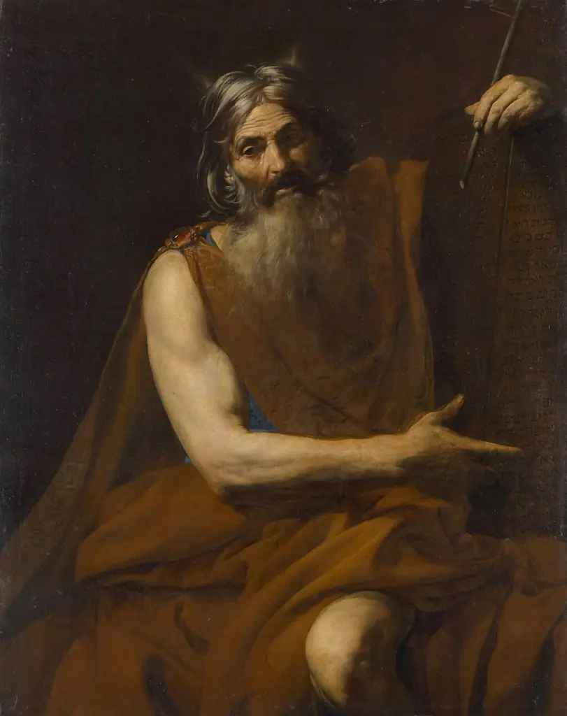 Horned Moses and the Tablets of the Law, by Valentin de Boulogne