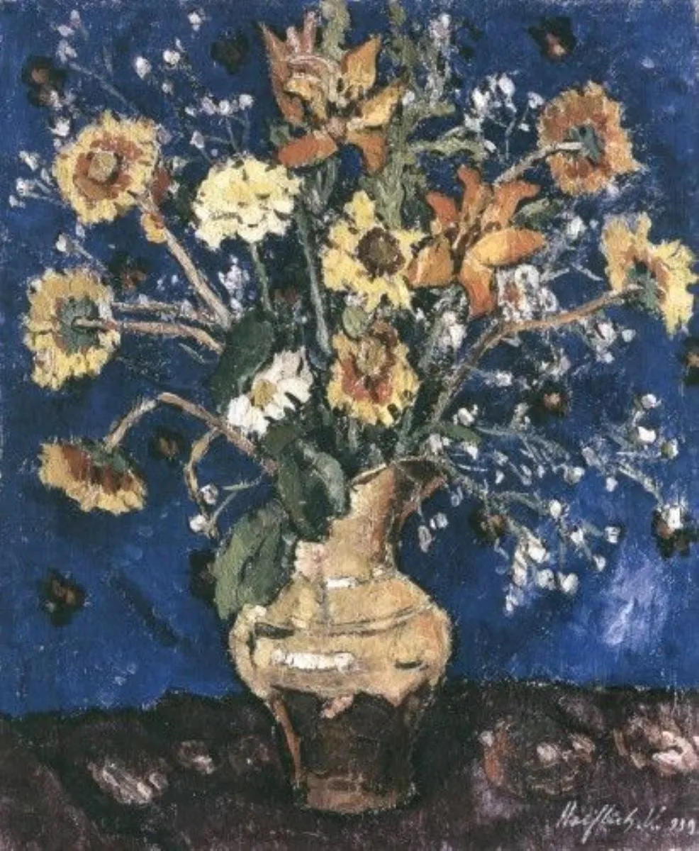 Natură statică cu flori, by Valentin Hoeflich, unspecified, 1939