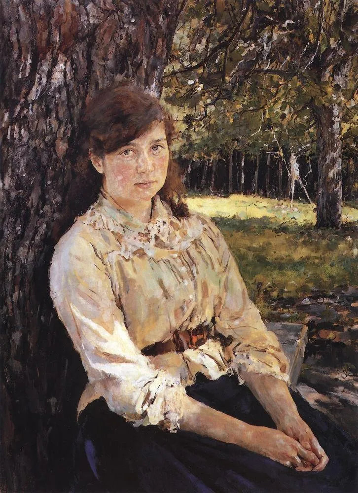 Girl in the Sunlight, by Valentin Serov, oil, 1894