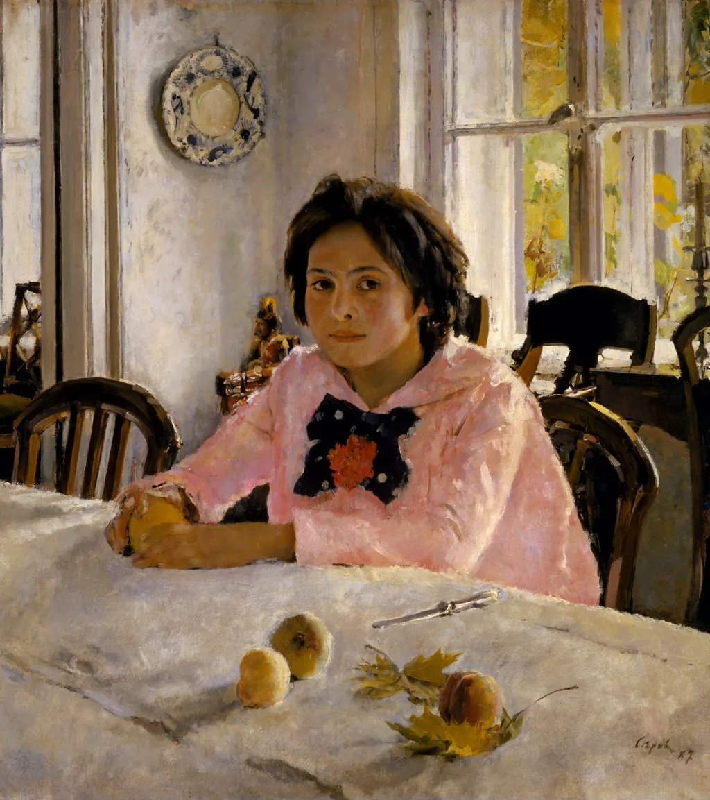 Girl with peaches, by Valentin Serov, oil, 1894