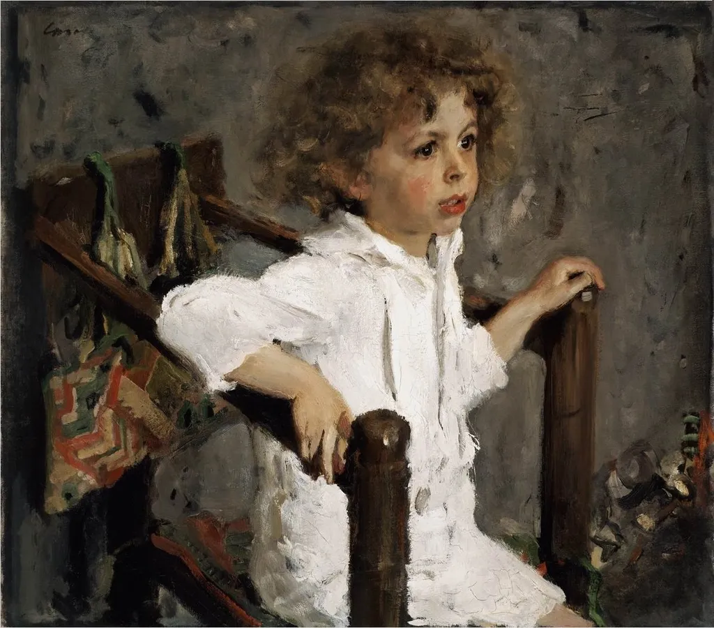 Mika Morozov, by Valentin Serov, oil, 1901