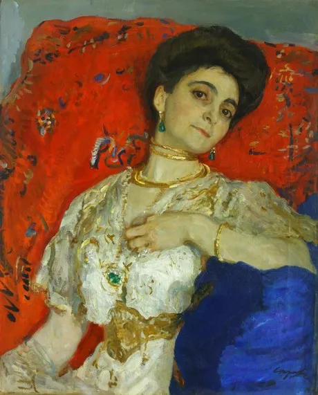 Portrait of Maria Akimova, by Valentin Serov, oil, 1908