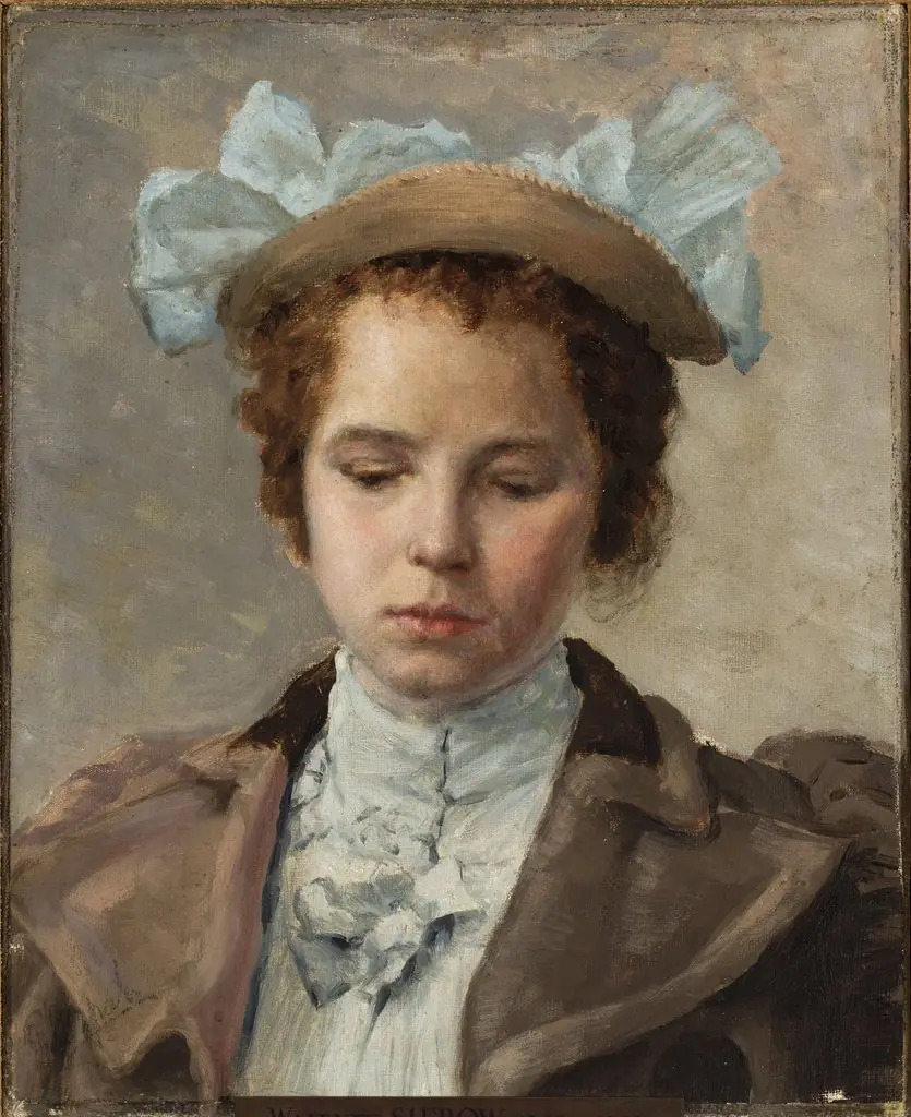 Portrait study of a young girl, by Valentin Serov