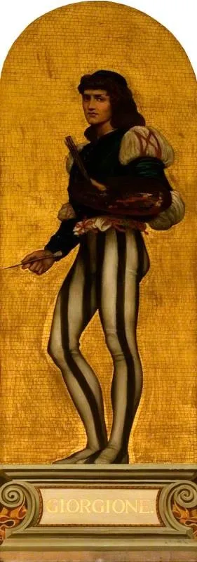 Giorgione (c.1477–1510) (design for a mosaic in the Victoria and Albert Museum), by Valentine Cameron Prinsep, oil, 1881
