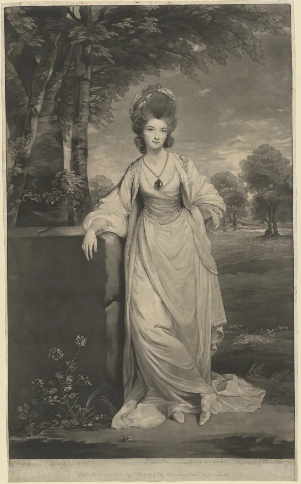 Lady Elizabeth Compton, by Valentine Green, ink, 1781