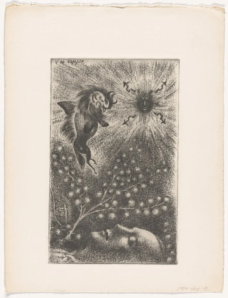 Untitled, by Valentine Gross, ink, 1937
