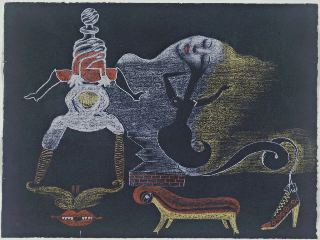 Untitled, by Valentine Hugo, André Breton, Tristan Tzara, Greta Knutson Cadavre Exquis, graphite, 1933