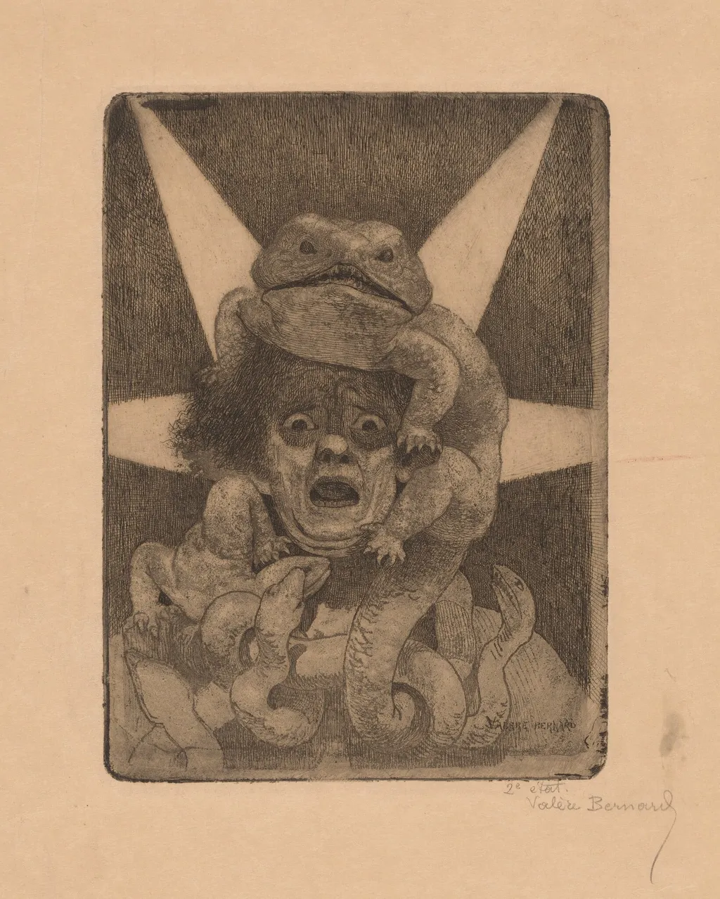 Cauchemar (Nightmare), by Valère Bernard, ink, 1895