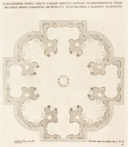 Ground Plan of the Church of Saint John the Baptist, by Valerien Regnard