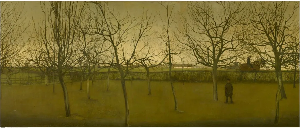 Orchard in winter, by Valerius de Saedeleer, oil, 1907