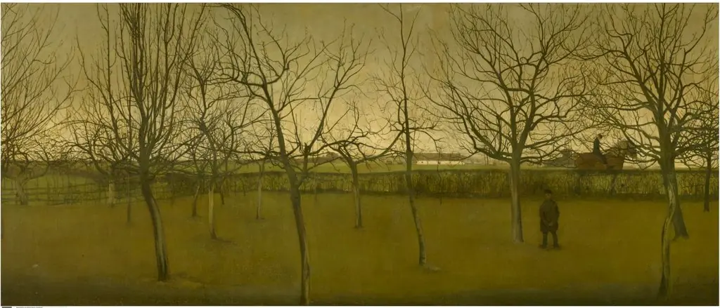 Orchard in winter, by Valerius de Saedeleer