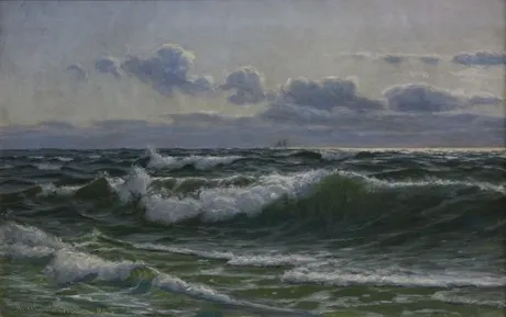 Sea view, by Vartan Makhokhian, oil, 1905