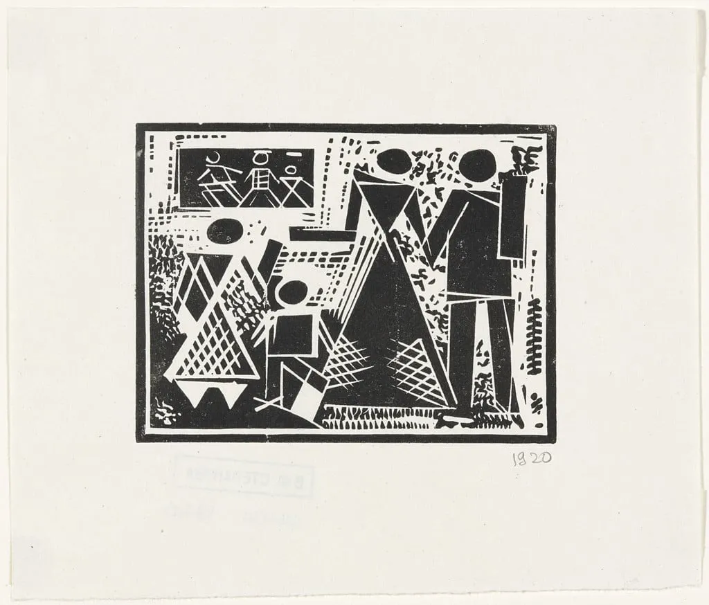 Untitled, by Varvara Stepanova, ink, 1920