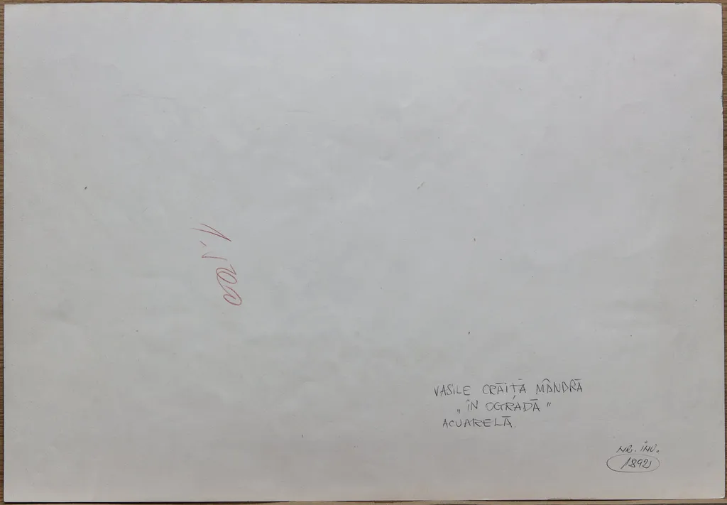 În ogradă, by Vasile Crăiță Mândră, unspecified, 1950