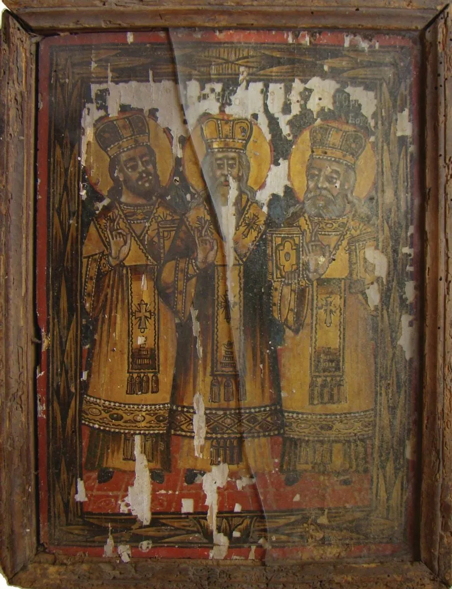 Sfinții trei ierarhi, by Vasile Munteanu din Săliște, unspecified