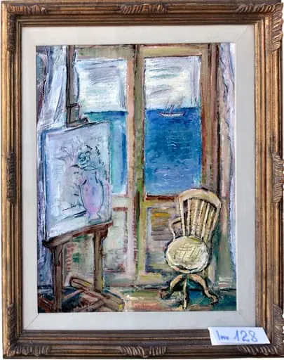 Atelier în Balcic cu vedere spre mare, by Vasile Popescu, 1933