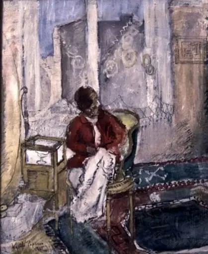 Fetiță în interior, by Vasile Popescu