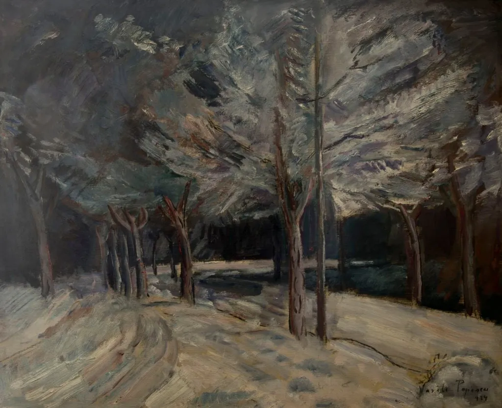Iarnă, by Vasile Popescu, unspecified, 1934
