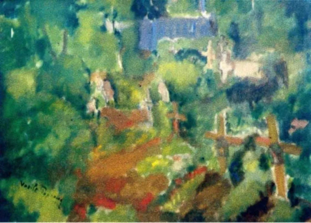 Peisaj, by Vasile Popescu, unspecified, 1942