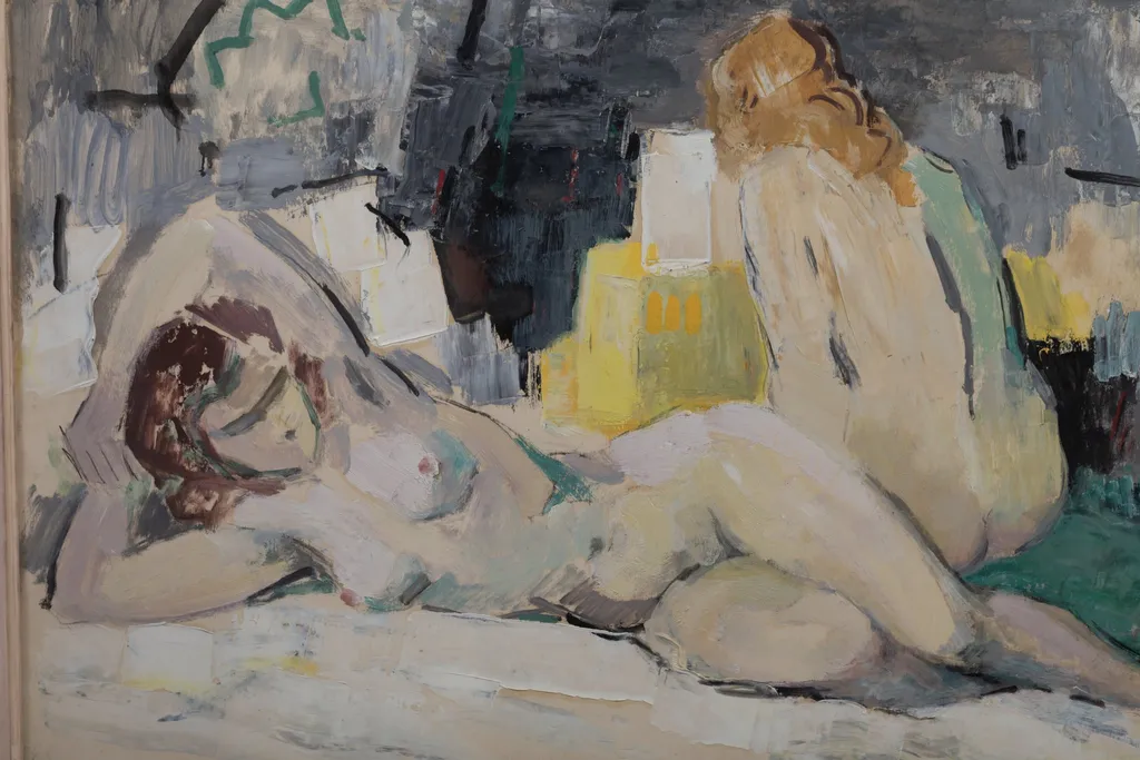 Compoziție cu nuduri pe orizontală, by Vasile Ștefan, unspecified, 1945