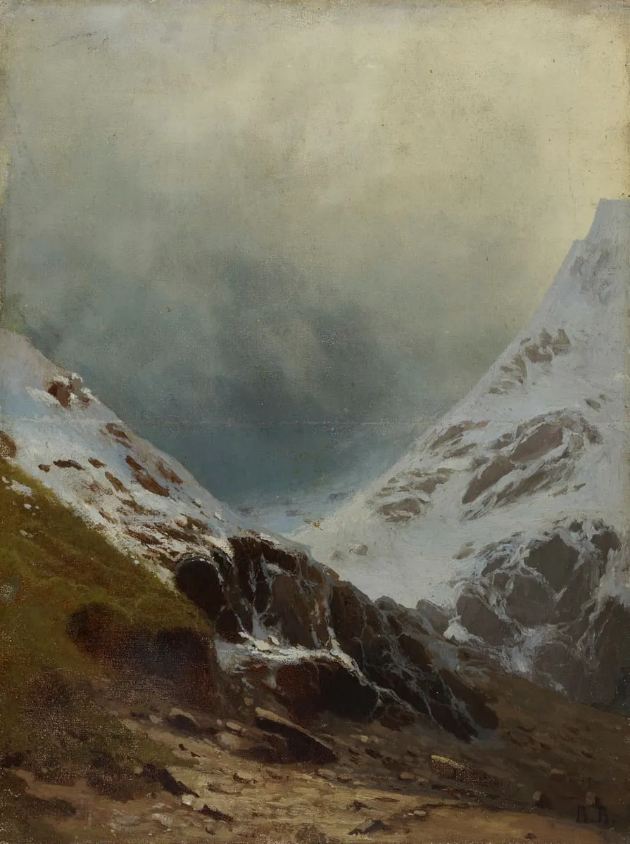Lumiset vuorenrinteet, by Vasili Verestshagin, unspecified