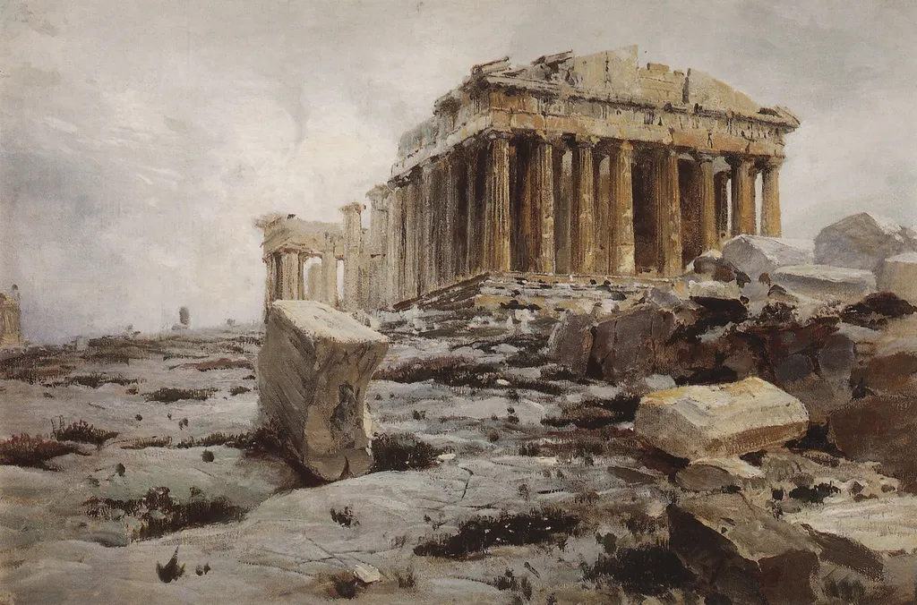 Parthenon, by Vasily Polenov, oil, 1891