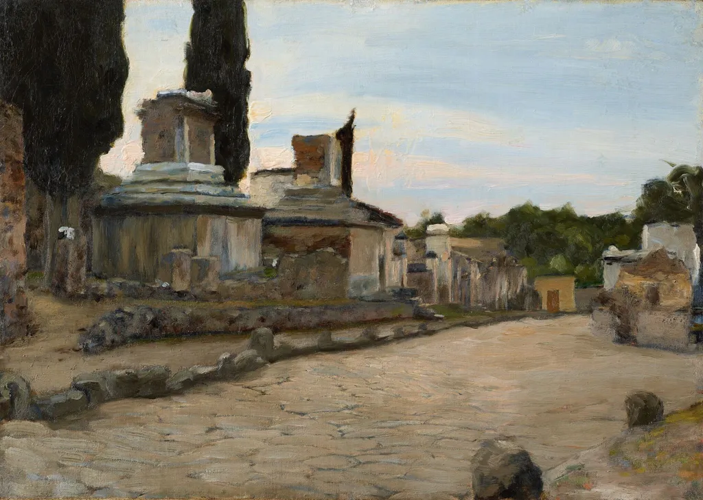 Via del Sepolcri, Pompeii, by Vasily Savinsky, oil, 1892