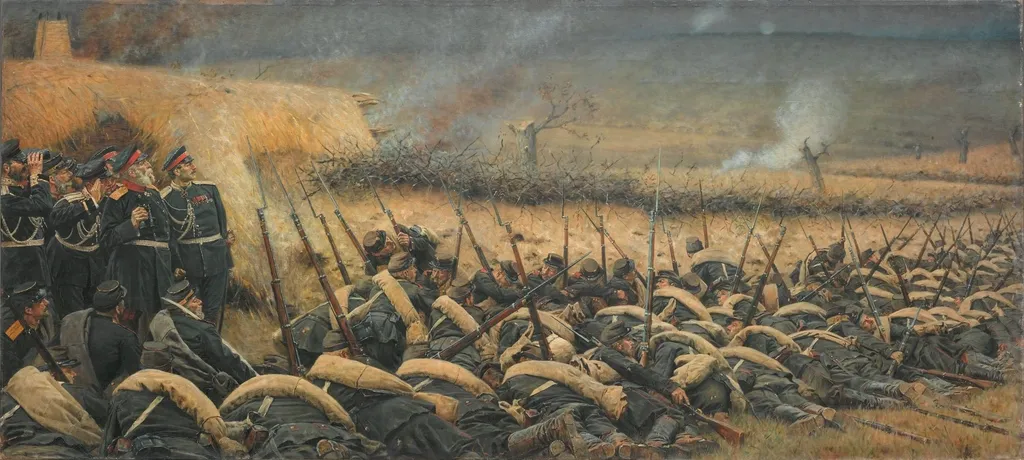 Before the attack. At Plevna, by Vasily Vereshchagin, unspecified, 1891