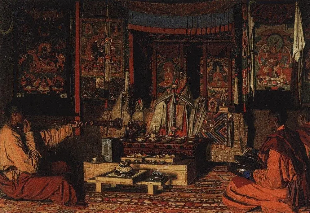 Kalmyk chapel, by Vasily Vereshchagin