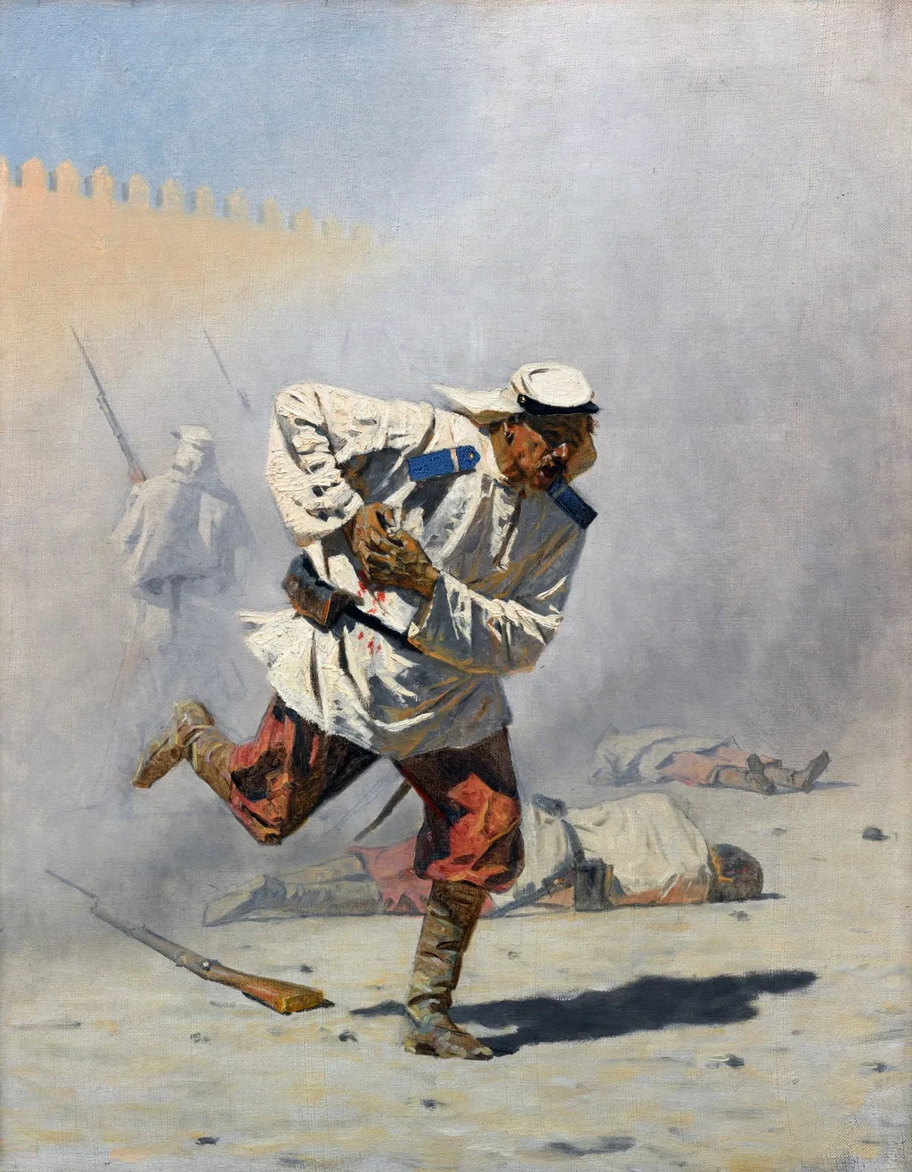 Mortally wounded, by Vasily Vereshchagin, unspecified, 1873